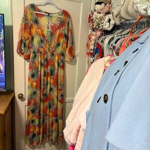 America & Beyond swim cover-up dress